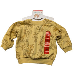 Disney Baby Lion King Characters Sweatshirt 9M Yellow Unisex